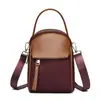 2025 Nueva Moda Simple Color de Contraste Bolso Pequeño Bolso de Mujer Bolso de Mano Versátil Bolso de Hombro Cruzado Casual Bolso para Teléfono Móvil