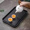 Bandeja de té de melamina para el hogar, juego de té kung fu, mesa de té seca, plástico moderno y simple, bandeja pequeña de doble uso para almacenamiento y drenaje