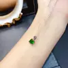 Atacado de Fábrica Popular Pingente Natural de Diopsídio 6x6mm Fábrica de Joias de Luxo Venda Direta