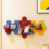 Estante de Almacenamiento Creativo con Tablero de Clavijas Rompecabezas DIY Montado en Pared Sin Taladro Escritorio Infantil Mesa de Estudio Tablero de Almacenamiento para Pared