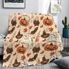 Manta de Franela de Monstruo de Halloween de Dibujos Animados 2026 Modelo Nuevo Manta para Siesta de Oficina en Todas las Estaciones Manta de Aire Acondicionado