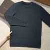 Suéter de cachemira para hombre, cuello redondo, 100% cachemira pura, otoño e invierno, nuevo suéter de punto de primera línea engrosado de doble hebra