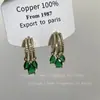 Pendientes de Borla Colgante Color Verde Esmeralda Retro de Lujo Ligero Estilo Palacio, de Moda y Versátiles, Pendientes de Diseño de Nicho de Alta Gama