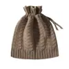 Suave y Pegajoso Cachemir 2026 Otoño/Invierno Nuevo para Mujer Plano y Revés Cordón Simple Cálido Tejido Informal Gorro de Punto