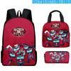Nuevo Producto Transfronterizo Hell Inn Hazbin Hotel Mochila Escolar Bolsa de Almuerzo Mochila para Niños Estuche para Lápices Set de Tres Piezas