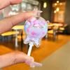 Em Estoque Novo chaveiro pingente garrafa de areia movediça luminosa colorida jujuba decoração de mesa pequeno presente atacado