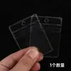 Sacos plásticos transparentes para embalagem em estoque, tamanho pequeno, com fecho de botão, perfurados para etiquetas, sacos de amostra, armazenamento de botões, sacos auto-selantes