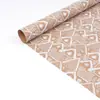 Papel de Regalo Blanco Popular Transfronterizo para Navidad Rollo Grande de 3m10m Papel de Regalo Papel Kraft Amarillo Retro