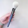 Pincel de Pó Facial Redondo de Cerdas de Pelo de Cabra Grande Fofo para Selar Maquiagem Pincel de Maquiagem com Cerdas Macias
