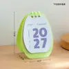 Calendário 2027 Novo Vintage Mini Calendário de Mesa Estudante Portátil Espiral Criativo Calendário Planejador