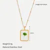 Colar de Resina com Flores Secas Naturais Estilo Europeu e Americano Pingente de Flor Eterna em Aço Inoxidável Dourado 18K Corrente para Clavícula para Mulheres Venda Quente Transfronteiriça