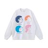 Estilo americano High Street National Fashion Cartoon Impresso Antigo Bottoming Ins Heavy Washed Old Loose All-match Short-sleeve T-shirt para homens