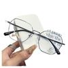Nuevas gafas anti-luz azul, simples y frescas, cuadradas, de gran tamaño, que adelgazan la apariencia simple, se pueden combinar con marcos de metal para miopía de red roja.