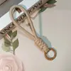 Cordón con Llavero de Funda de Teléfono de Bloques de Color Anudado, Cadena Creativa Tejida Corta para Botella de Agua, Llavero, Correa Desmontable Anti-Pérdida de 12 cm