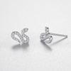 Pendientes de plata pura s925 con forma de serpiente transfronterizos, estilo europeo y americano, con diamantes completos, personalizados, ondulados, al por mayor.