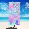 Toalla de playa de verano más vendida transfronteriza, toalla de baño de playa absorbente de fibra ultrafina, toalla deportiva para vacaciones al aire libre en la costa