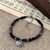 Nueva pulsera de seguridad de estilo chino para mujer, pulsera artística retro de mariposa, diseño nicho, lujo ligero, pulsera con cuentas cosidas
