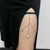 Joyería transfronteriza europea y americana moda estrella de cinco puntas Luna cadena para pierna femenina estrella luna colgante cadena para muslo cadena para el cuerpo