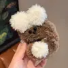 Coelho Rabanete Bicho-preguiça de Pelúcia Presilha Agarradora Feminina High-end Sense Grampo de Cabelo Fofo Outono e Inverno 2024 Novo Agarrador de Cabelo Tubarão para Parte de Trás da Cabeça