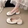 Sapatos de salto alto com laço, sapatos de festa, nova coleção de verão 2026, sandálias de bico fechado, perfeitos com vestidos, sapatilhas Mary Jane, sapatos femininos