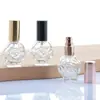 Frasco de Perfume de Rosa de 10ML Bico Metalizado Borrifador para Envasar Perfume Frasco de Amostra Vazio Frasco de Vidro Cosmético