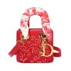 Bolso Transfronterizo Nuevo para Mujer 2026, Bolso Lady Dior de Bufanda de Seda de Alta Resistencia, Bolso de Hombro y Cruzado Versátil de Moda para Exportación