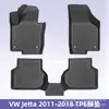 Adecuado para Vw Jetta 2011-2018 Tapetes de Piso, Tapetes de Cajuela y Tapetes de Respaldo de Material TPE para Todo Clima 3D