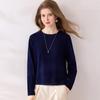[100% Lã] Moda Casual Casual de Outono 2050, Cardigan Tricotado Feminino com Gola Redonda Vazada