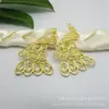 Nuevos accesorios de ropa de bricolaje, chapado en cobre fundido, horquilla hueca de pavo real, collar, materiales hechos a mano, fabricantes al por mayor