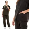 Nuevos Uniformes de Hospital con Cuello en V Lavables a Mano para Mujer de Amazon, Ropa Elástica de Secado Rápido para Enfermeras, Ropa de Trabajo para Salón de Belleza de Mascotas
