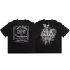 Camiseta Vintage Suelta de Manga Corta con Cuello Redondo Lavada y Desgastada Estilo Americano San Miguel 2026 para Hombres y Mujeres Moderna