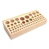 Herramientas de Cuero 68 Agujeros Cosido a Mano DIY Estante de Herramientas de Haya Estante de Almacenamiento Almacenamiento de Herramientas de Estampado Caja de Herramientas