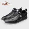 Zapatos Gorilla Zapatos para Hombre 2026 Otoño Nuevos Zapatos Casuales sin Cordones para Hombre Zapatos de Piel Tenis Blancos Zapatos de Tabla