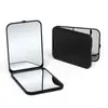 Espejo de maquillaje LED mini portátil al por mayor de fábrica, plegable de mano con luz, aumento 2x, espejo de regalo con luz de tres colores