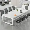 Mesa de conferência, mesa longa, mesa de escritório moderna simples, mesa de conferência para discussão, mesa de conferência retangular para escritório, mesa de treinamento