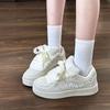 Tenis Deportivos Casuales Versátiles Originales de Nicho 2025 Primavera Nueva Moda Estilo Hong Kong Zapatos Beige de Plataforma Gruesa para Mujer