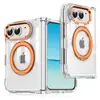 Aplicable Transfronterizo iPhone 18 Duo Transparente Plegable Magnético Giratorio Soporte Funda para Teléfono Acrílico Protección Anti-Caídas