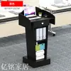 Pódio, Plataforma de Discurso, Balcão de Boas-Vindas Vertical Pequeno, Balcão de Recepção, Sala de Conferências Multimídia de Madeira Maciça, Simples e Moderno