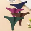 Venta Caliente Cómodos Sexy T-pants 9 Colores Seda de Hielo Sin Marca Tanga Mujer Color Sólido Perlado Lujo Ligero Transpirable Ropa Interior para Mujer