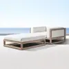 Mesa de Centro de Teak Importado à Prova d'Água e Resistente ao Sol, Conjunto de Móveis para Varanda Externa, Jardim, Terraço de Villa, Pátio Externo