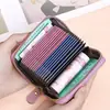Bolsa para cartões feminina, requintada, de alta qualidade, pequena, antidesmagnetização e antirroubo, com grande capacidade, porta-cartões de identidade para motoristas
