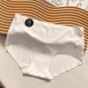 7A Anti-bacteriano Seda de Amora Calcinhas Triângulo de Cintura Média Femininas Sem Costura Peça Única Estilo Coreano Simples e Confortável Amigo da Pele Cintura e Levanta Bumbum
