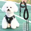 Correa para Mascotas Nylon Reflectante Telescópica Correa para Perro Estilo Arnés Chaleco Teddy Bichón Pomerania Arnés Reflectante