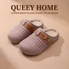 Pantuflas de algodón para mujer 2026 modelo nuevo para invierno, uso en casa, de suela gruesa, antideslizantes, impermeables, cómodas, cálidas, de felpa, adecuadas para usar en exteriores