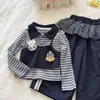 Pantalones Cargo Casuales para Niñas 2026 Otoño Nuevo Estilo Modernos a Cuadros con Peto Pierna Recta Pantalones Versátiles Largos para Bebé