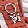 Llavero de Mariposa Retro Estilo Coreano Pequeño Activo Simple Versátil Colgante de Pareja Anillo de Llave Adornos para Colgar en Mochilas de Estudiantes Hombres y Mujeres