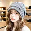 Gorro de punto, unisex, adecuado para otoño e invierno, versátil, hace que la cara se vea más pequeña, gorro de lana estilo coreano, retro, moderno y a la moda