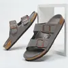 Nuevas zapatillas casuales de interior para hombre y mujer de verano, zapatillas de corcho de moda, zapatillas de moda para exteriores para parejas, zapatillas de dedo abierto