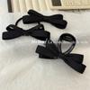 Pinza para el pelo de lazo negro tridimensional texturizada Cuerda para el pelo de mujer 2024 Nuevo Pinza para el pelo Pinza para el pelo de la parte trasera Pinza para el flequillo