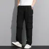 Pantalones de Verano para Hombre de Secado Rápido y Corte Holgado, Pantalones de Trabajo Desmontables para Exteriores, Pantalones Elásticos de Pierna Recta con Múltiples Bolsillos para Hombre de Tallas Grandes